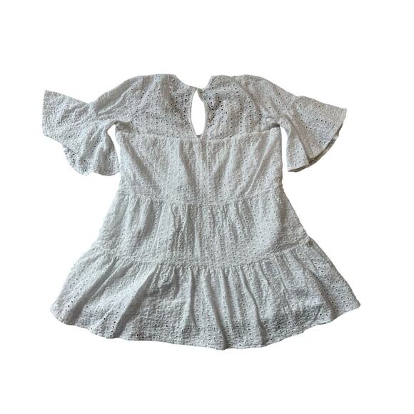 VESTIQUE White Eyelet Cover Up Dress , size Medium - Picture 2 of 8